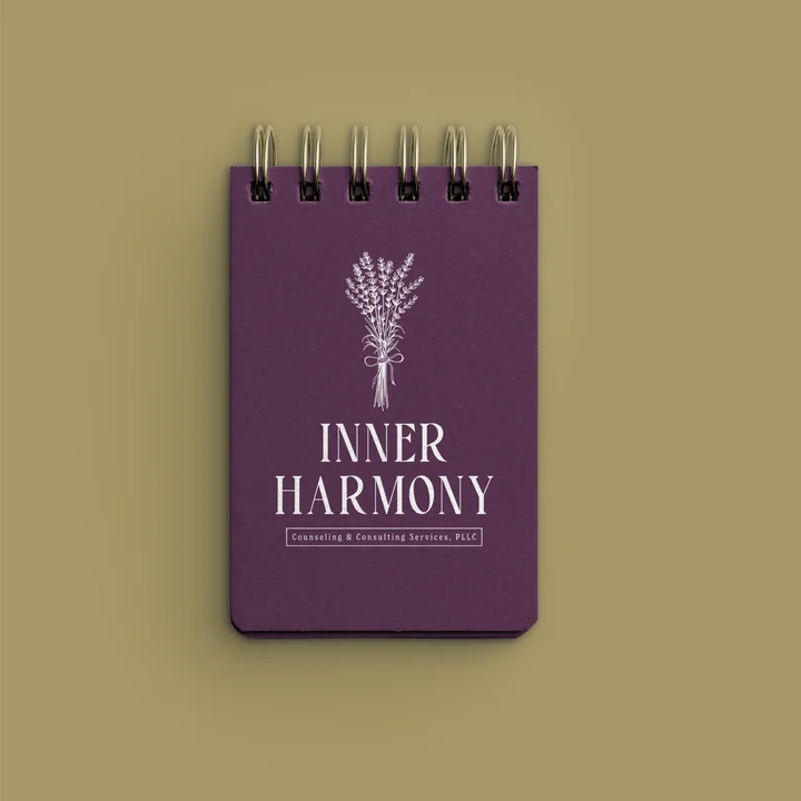 Inner Harmony custom branded notebook