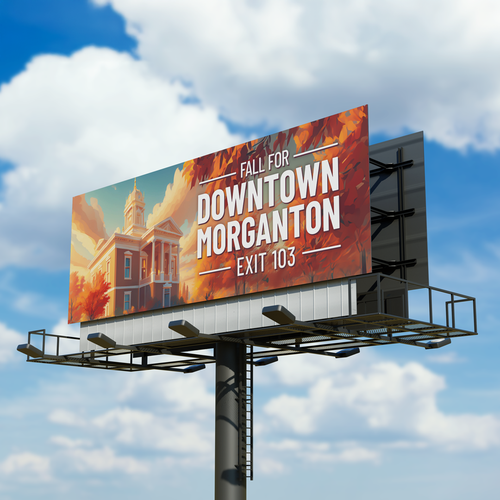 Downtown Morganton Fall Billboard Design by VanNoppen