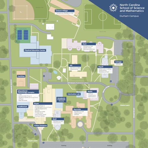 NCSSM-Durham Campus Map Design