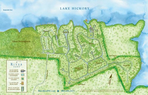 River Bend Lake Hickory Community Development Map