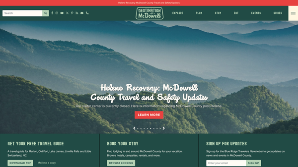 Tourism Website Development in Western NC