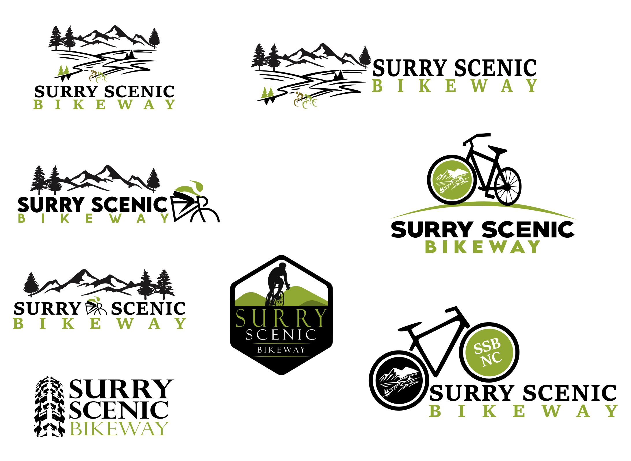 Surry Scenic Bikeway Logo Concepts