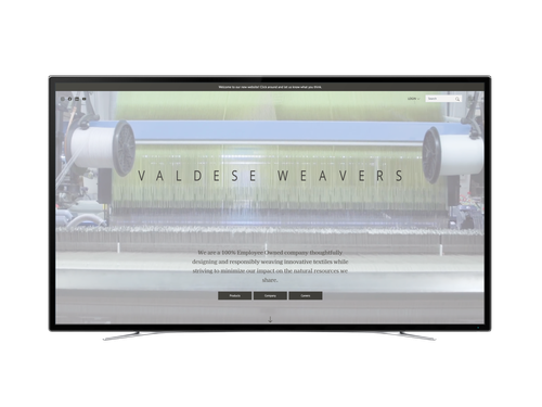 Valdese Weavers textile manufacturing custom website