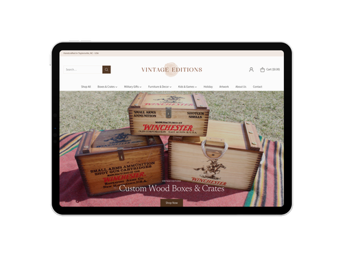 Vintage Editions ecommerce website