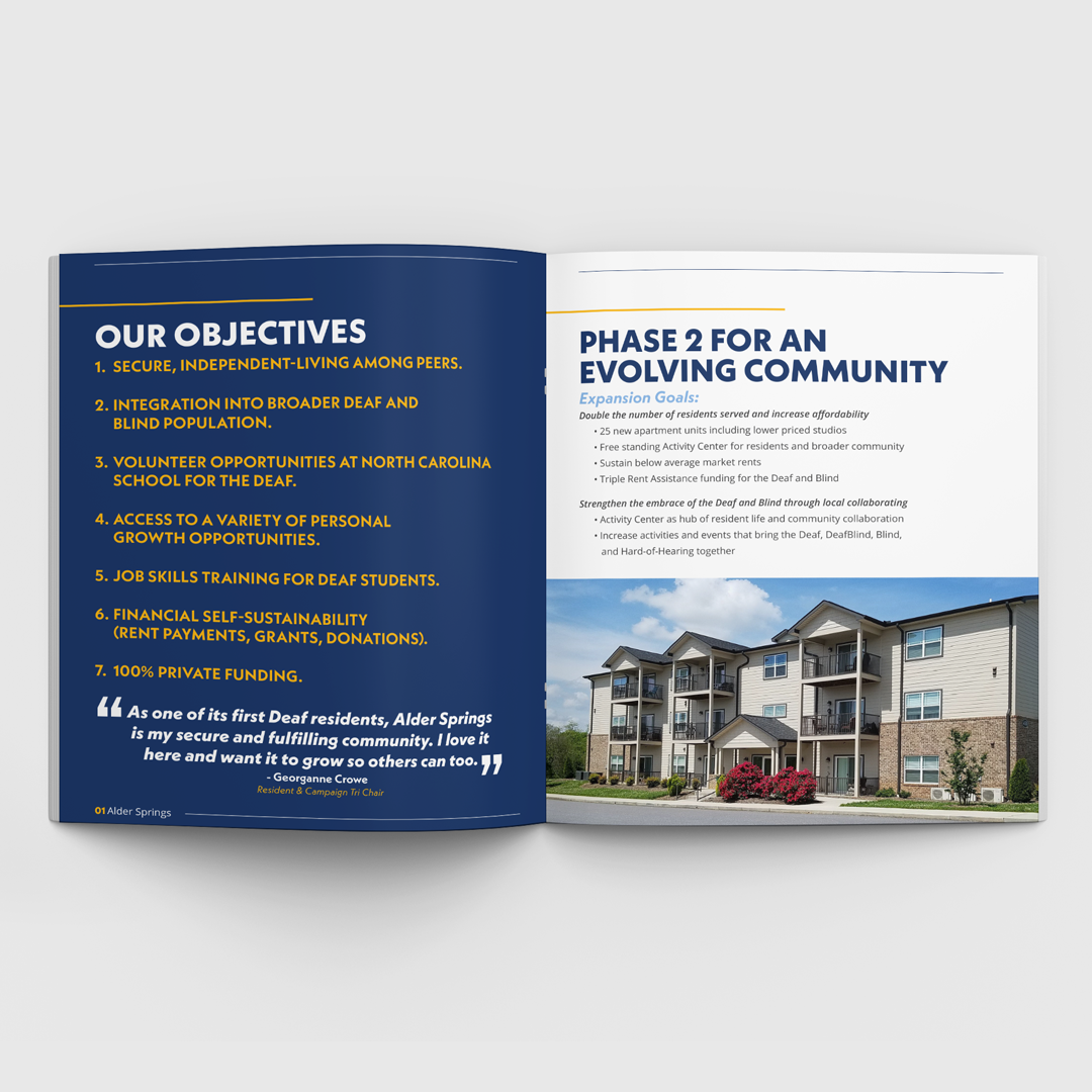 Alder Springs Capital Campaign Booklet Design