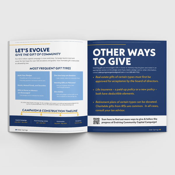 Fundraising Booklet for Nonprofit Custom Design