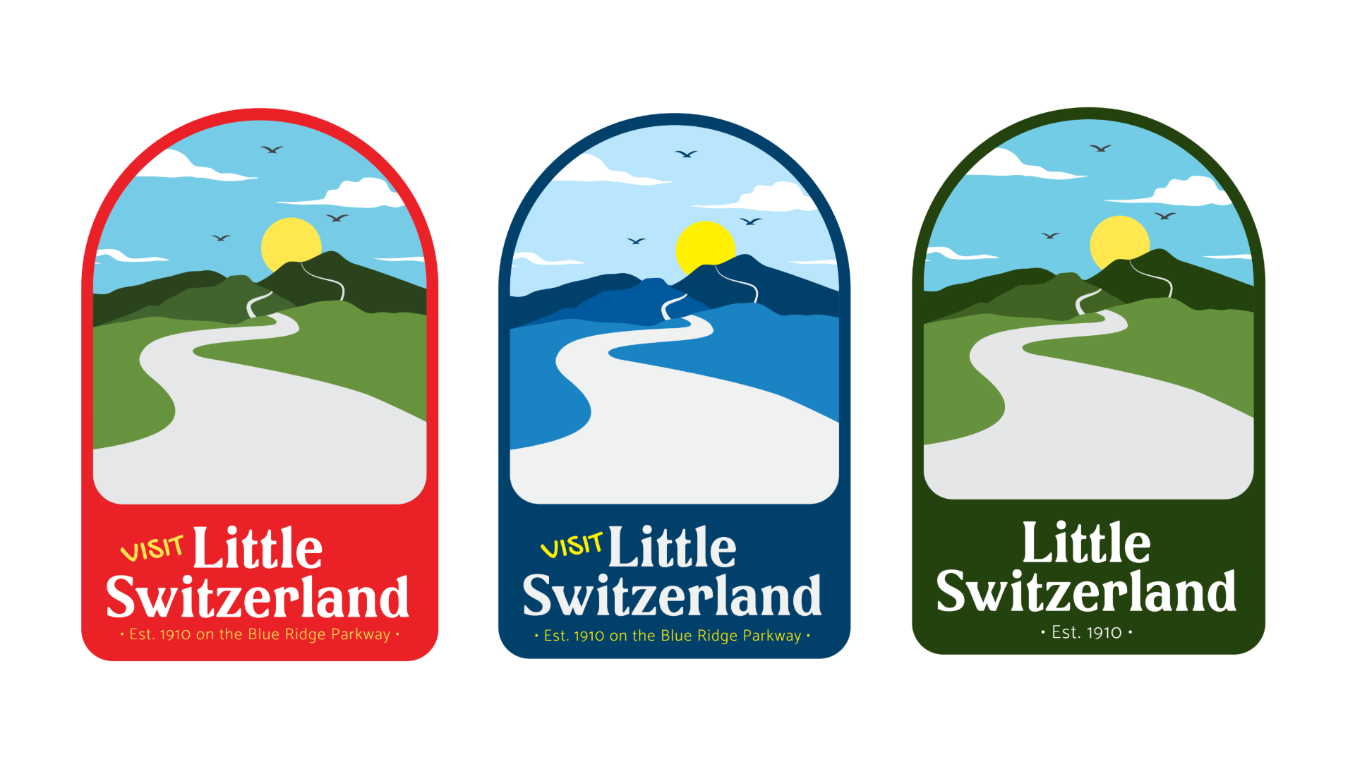 Little Switzerland Initial Logo Concepts Arches