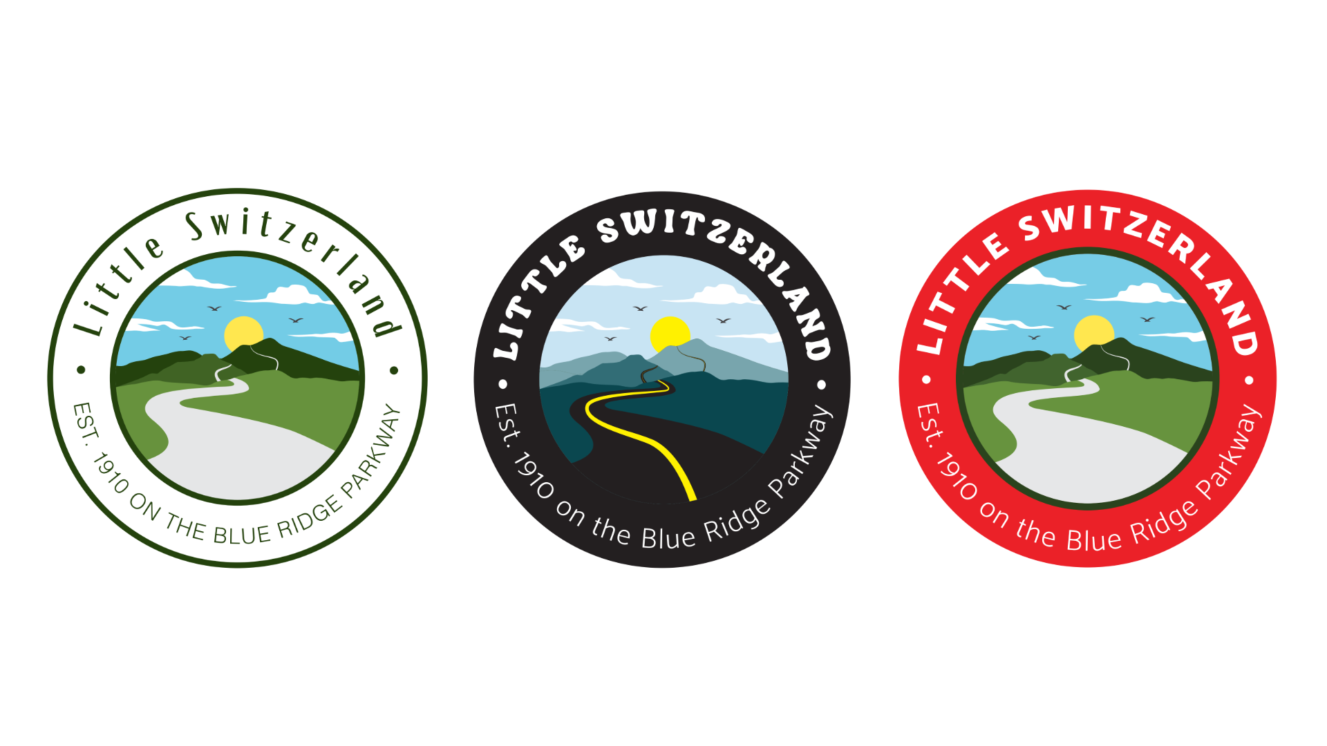 Little Switzerland initial logo concepts circles