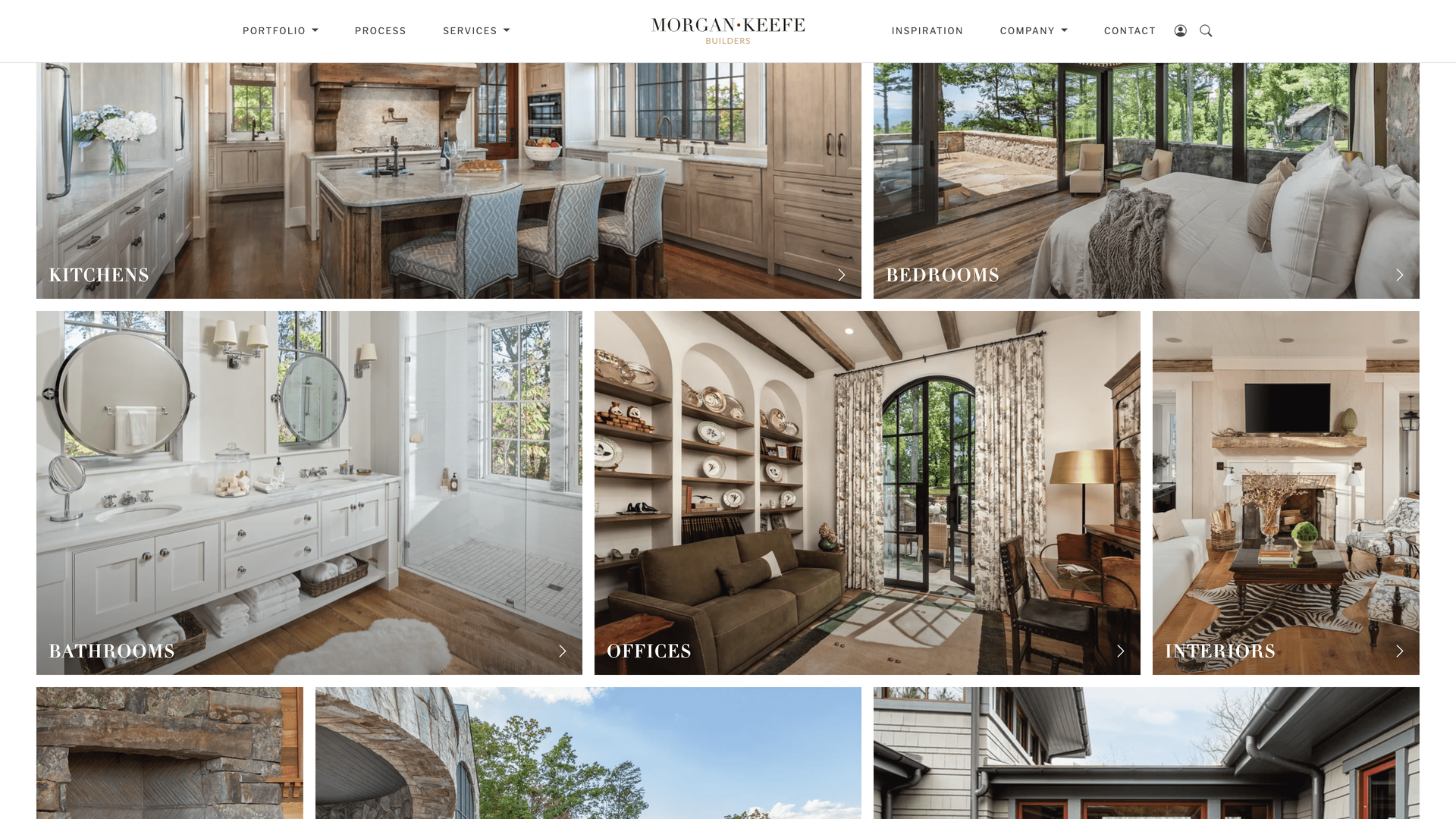 Inspiration Gallery custom website for home builder