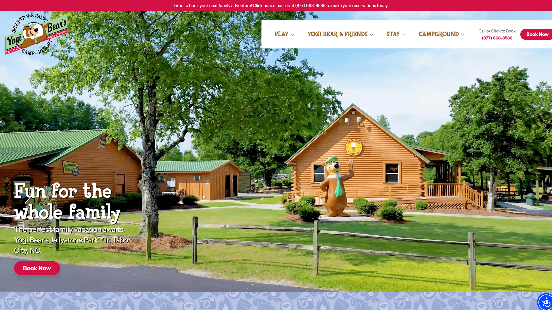 Jellystone Family Campground Custom Website